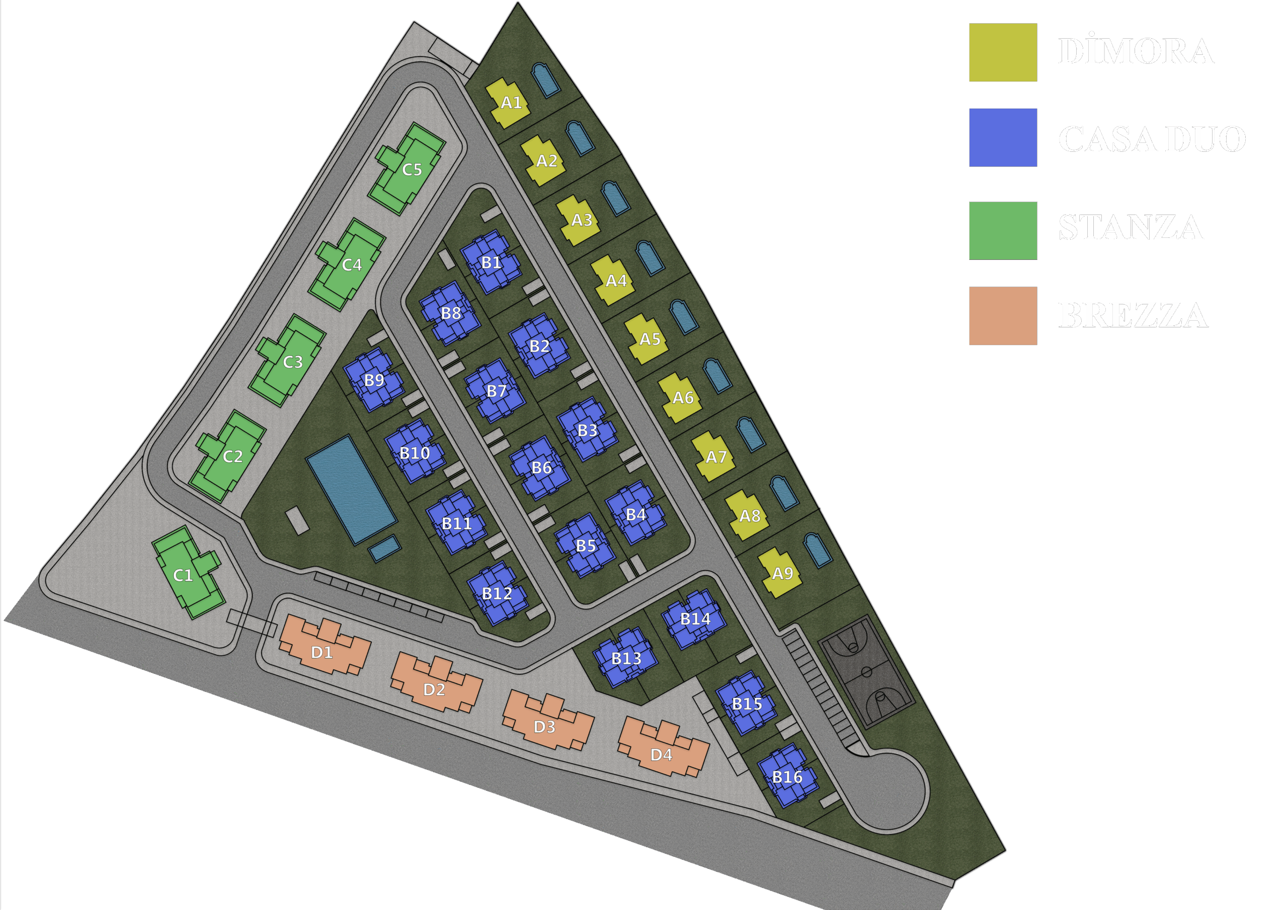La Palazzo Numbered Site Plan scaled